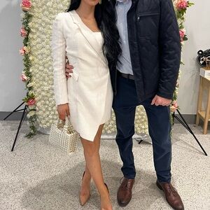 One arm tweed dress